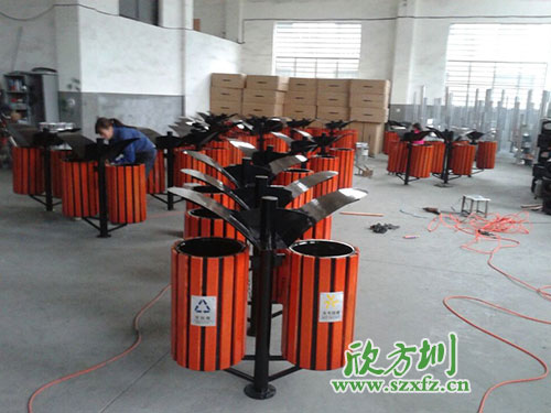 美化公園環境,就選河源鋼木垃圾桶